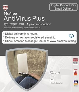 McAfee Anti-Virus - 1 PC, 1 Year 