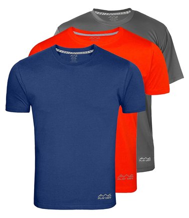 Men's Dryfit Polyester Round Neck Half Sleeve T-shirts - Value Pack of 3
