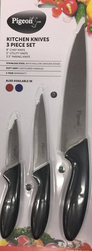 Pigeon Kitchen Knives Set, 3-Pieces