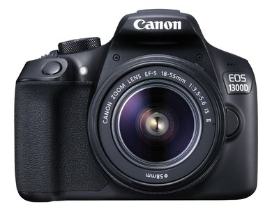 Canon EOS 1300D 18MP Digital SLR Camera (Black) with 18-55 and 55-250mm IS II Lens