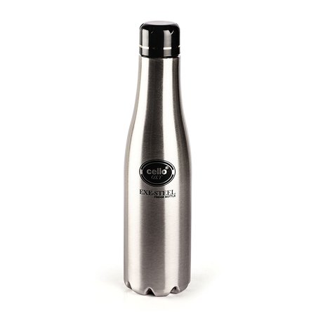 Cello OXY Stainless Steel Bottle, 1 Liter, Silver