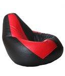 buy xxl bean bag with beans in red & black at best price