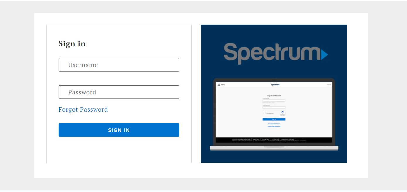 Spectrum email login