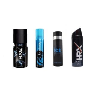 Axe Deodorant For Men With Kustody + Ice + HRX (Set of 4) 