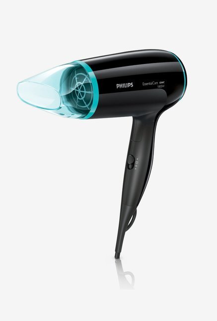philips  foldable travel hair dryer (black)