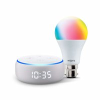 Flat Rs.2000 off Echo Dot with clock bundle with smart bulb