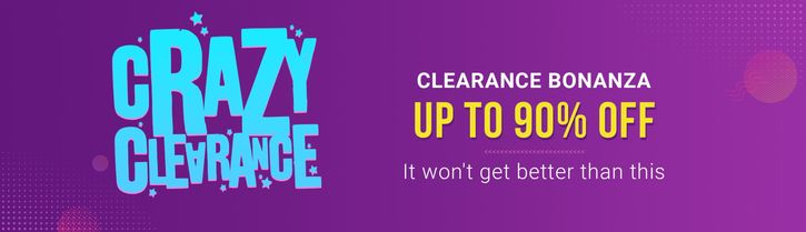 offer: crazy clearance sale bonanza upto 90% off