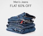 today offer - buy men's jeans at  flat 60% off now
