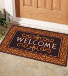 buy brown polyester 23 x 15 inch door mat at rs.59