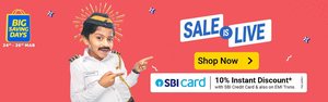 Big Saving Days sale live up to 80% discount on products extra 10% discount on SBI cards