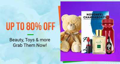 Upto 80% off on Beauty,toys and more