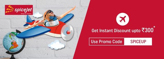 Offer : Get Upto Rs.300 Instant Discount on Spicejet Flights Booking