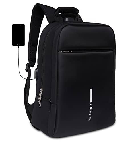 FUR JADEN Anti Theft Number Lock Backpack Bag with 15.6 Inch Laptop Compartment, USB