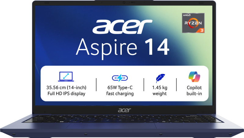 Acer Aspire14 AMD Ryzen 3 3200U - Flat 56% Off