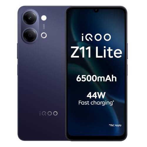 iQOO Z11 Lite 44W 5G (Midnight Blue 4GB RAM 128GB Storage)