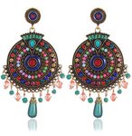 Fashion Jewellery Bohemian Stylish Multi-Color Fancy Party Wear Earrings for Girls