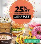 Foodpanda : 25%  off on First three orders order now