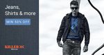 Jeans,Shirts,& More Min 50% Off