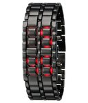 offer : buy smc black metallic led watch at rs.298