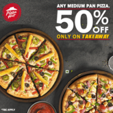 Offer : Get 50% off on Medium Pan Pizzas