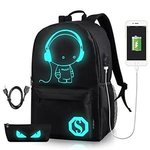 heavy discount : luminous usb charge anti-theft backpack laptop bag