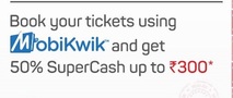 Offer : Get 50% cashback on using Mobikwik wallets for movie tickets booking