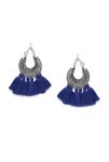 Buy Silver Alloy Chand Bali Earrings Zaveri Pearls 