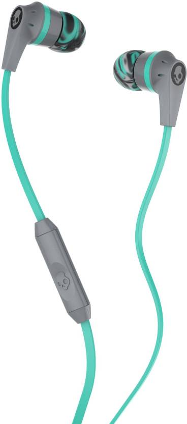 Skullcandy Headset with Mic  (Gray Mint, In the Ear)