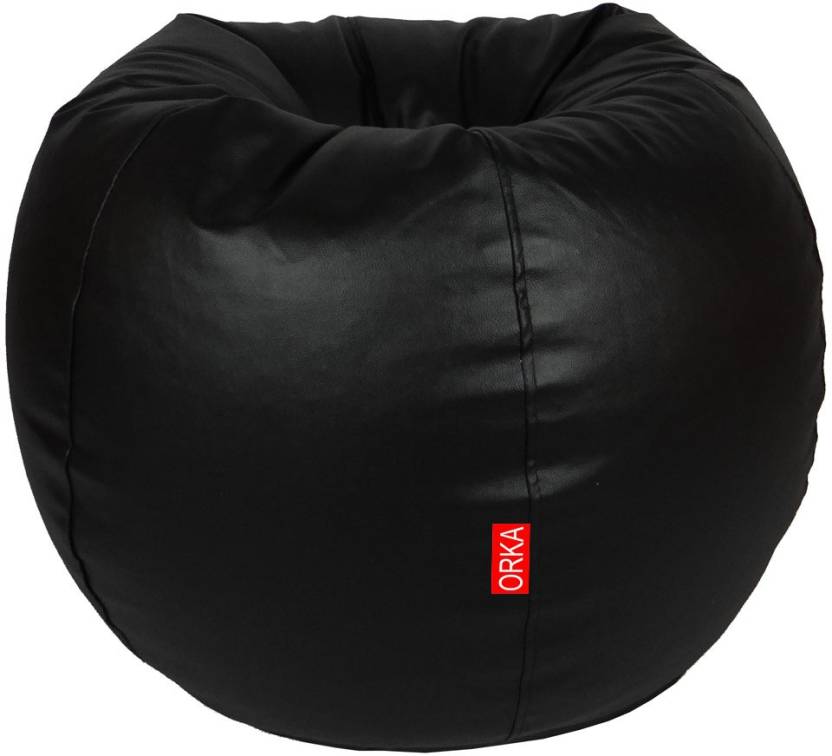 ORKA XXL Bean Bag Cover  (Black)