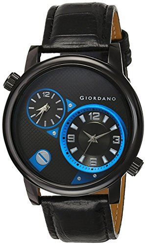 giordano analog black dial men's watch