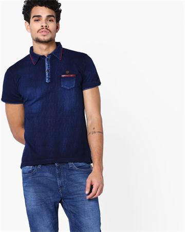 Fort Collin Polo T-shirt With Patch Pocket