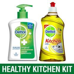 Dettol Kitchen Gel Lemon 200 ml + Handwash Original 200 ml, Combo