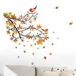 Lowest Price  Deal Buy-Decals Design 'Autumn Leaves and Birds' Wall Sticker