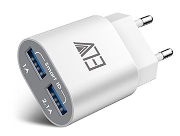 ELV 2 Port Auto Detect Technology USB Wall Travel Charger Adapter