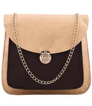 Fristo Women Slingbag Cream and Brown