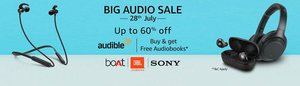 Big audio Sale upto 60% off on boat,sony,jbl headphones