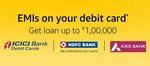 Debit Card EMI Loan on amazon loan upto Rs.100000