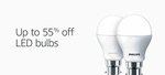 Upto 55% off on LED Bulbs such as Philips, Solimo, Syska, Wipro