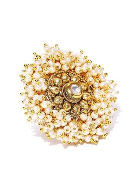 #offer : Panash White Alloy Kundan Ring
