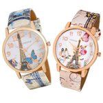 Simone Paris Eiffel Tower Combo of 2 Watches For Girls