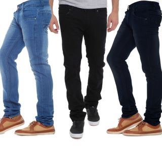 Stylox Men's Multicolor Slim Fit Jeans (Pack of 3)