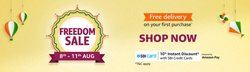 Amazon Freedom Sale 10% discount on SBI cards