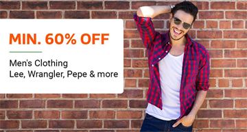 Min 60% Off on Men's Clothing