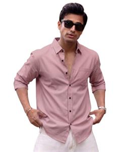 Virast Fashion Men's Brown Solid Full Sleeve Casual Shirt with Chest Pocket (in - Flat 75% Off
