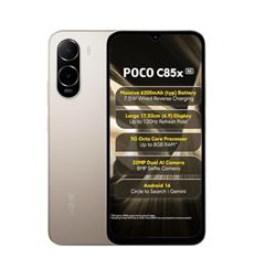 POCO C85x 5G Smartphone, Sunset Gold, 6.9 Inch Display, 32MP Dual AI Camera, 6300mAh Battery, 64GB
