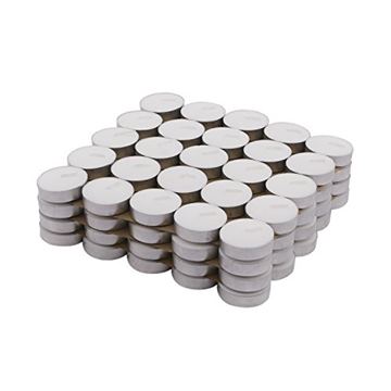 Amazon Brand - Solimo Wax Tealight Candles (Set of 100 Unscented)