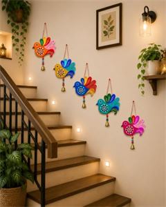 Sohibe Handmade Multicolored Stylish 5 Birds wall Hanging for Home Decor - Flat 62% Off