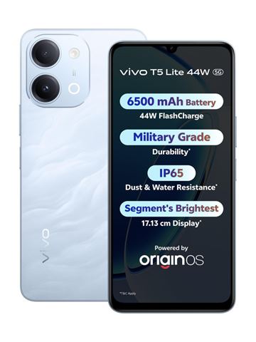 vivo T5 Lite 44W 5G (Wave Blue 128GB)(6GB RAM)