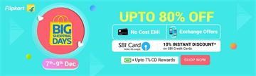 Flipkart Big Shopping Days Upto 80% Off