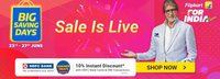 Sale is live : Flipkart Big Saving Days discount upto 80% off